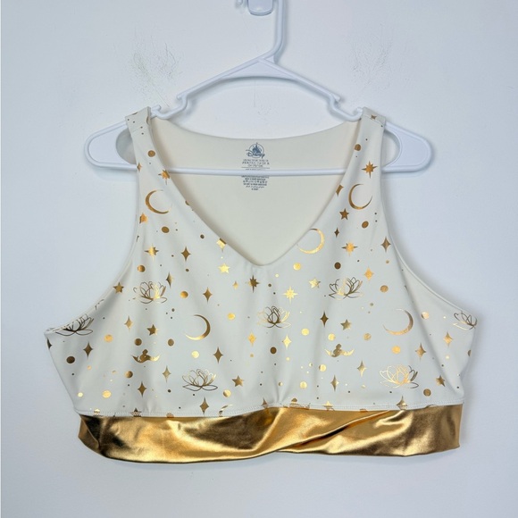 Jasmine Disney Aladdin Metallic Gold Sports
Bra Active Wear Top. Plus Size 1X. - Picture 1 of 14